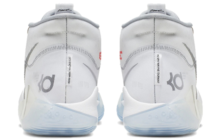 Кроссовки Nike KD 12 Zoom White Wolf Grey (серо-белый) — Серыйбелый — фото 5