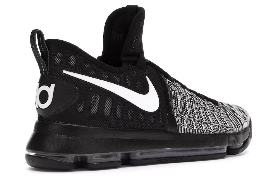 Мужские кроссовки Nike KD 9 OG (черно-белые) — Чёрный / белый — фото 4