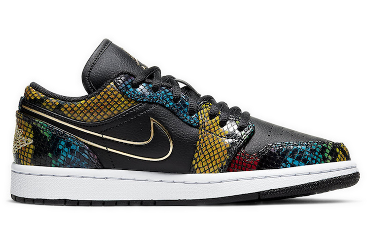 Женские кроссовки Jordan Air Jordan 1 Low (черные) — фото 2