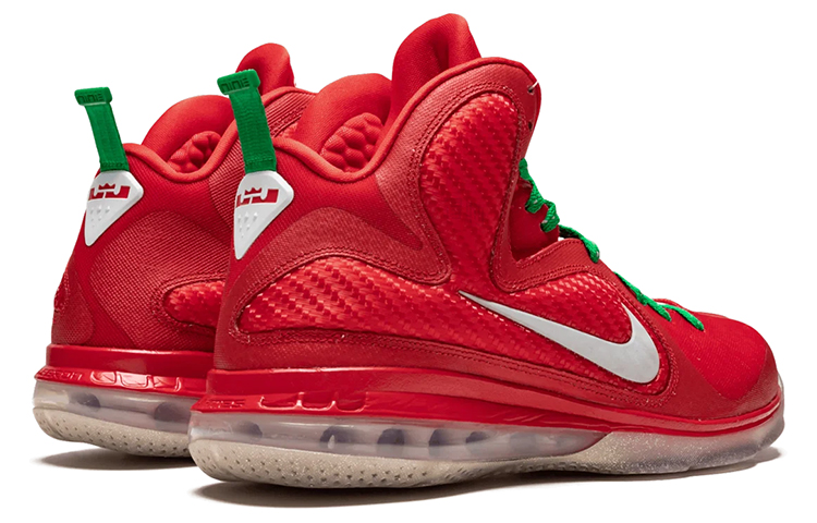 Мужские кроссовки Nike Lebron 9 Christmas (красные) — фото 5