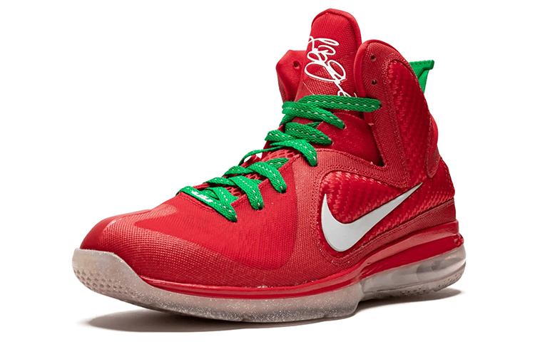 Мужские кроссовки Nike Lebron 9 Christmas (красные) — фото 3