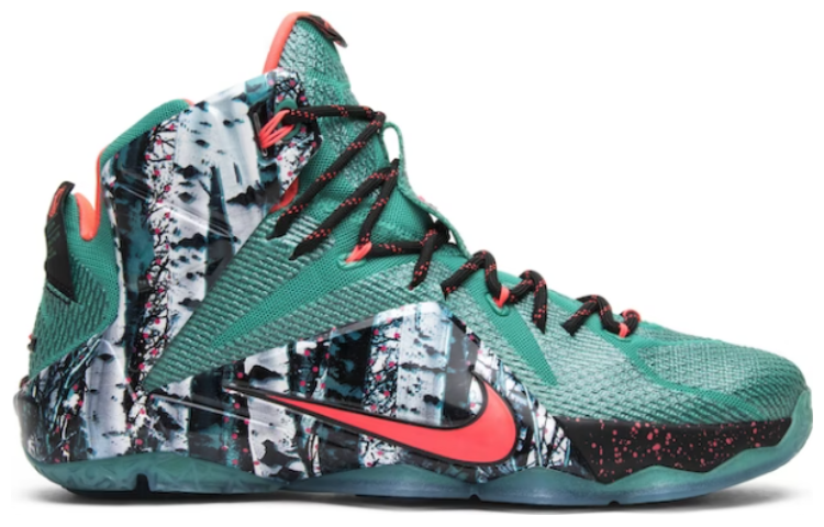 Мужские кроссовки Nike Lebron 12 (зеленые) — 翠绿/祖母绿 — фото 2