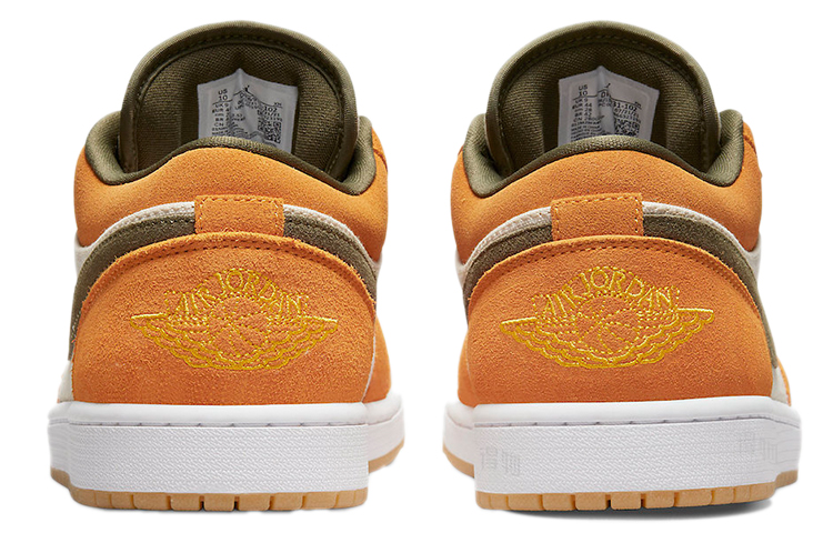Кроссовки Jordan Air Jordan 1 low se "ceramic" (оранжево-бело-зеленые) — Оранжевый / белый / зелёный — фото 5