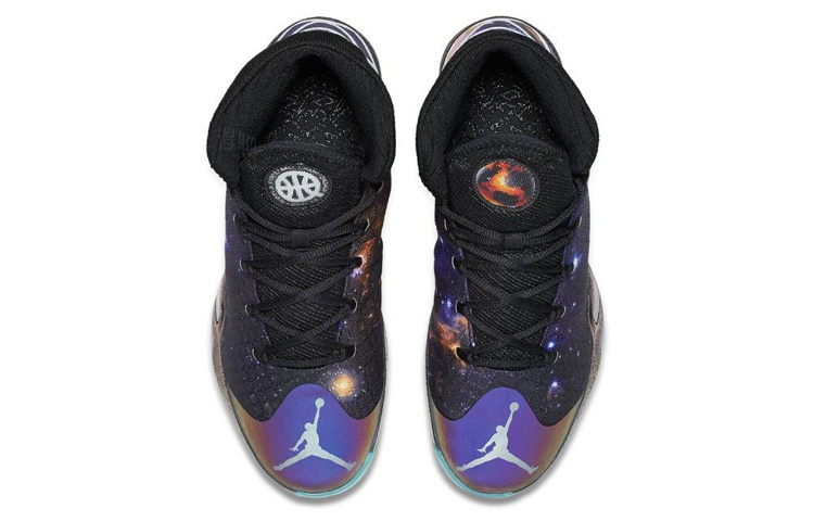 Мужские кроссовки Jordan Air Jordan 30 Quai 54 Cosmos OG (черно-сине-белые) — Чёрный / синий / белый — фото 4