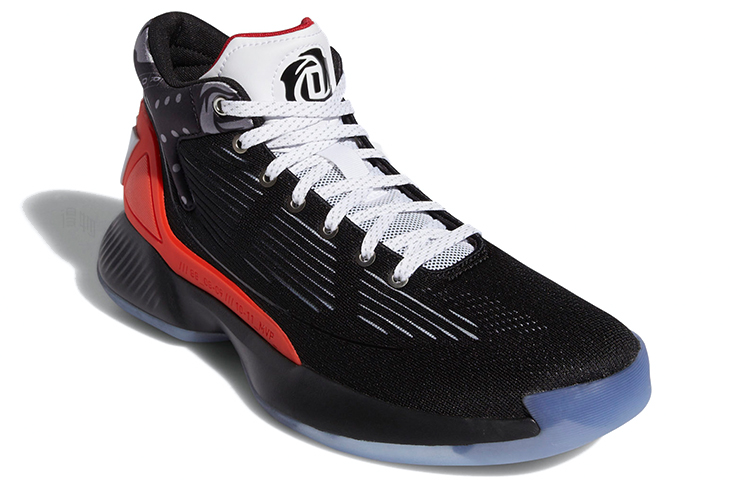 Кроссовки adidas D Rose 10 (черно-красно-белый) — фото 3