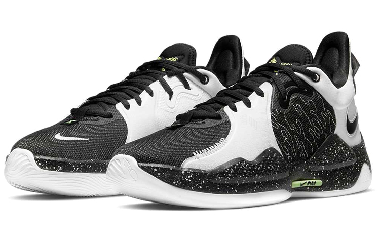 Мужские кроссовки Nike PG 5 (черно-белые) — фото 3