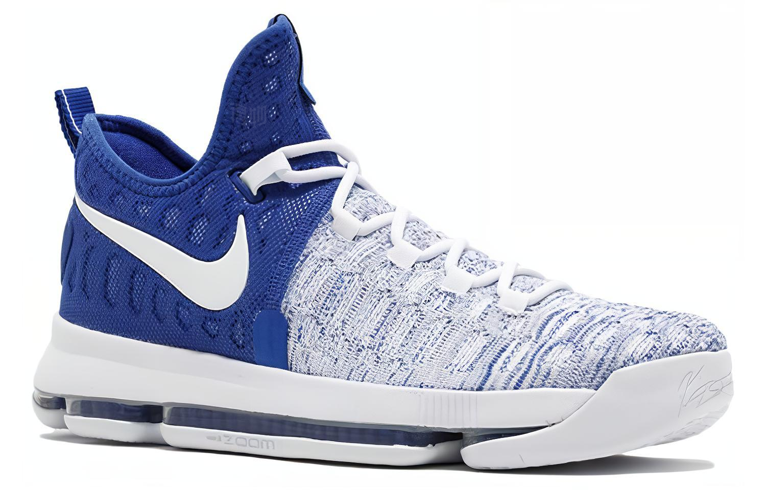 Мужские кроссовки Nike KD 9 Home (сине-белые) — фото 3
