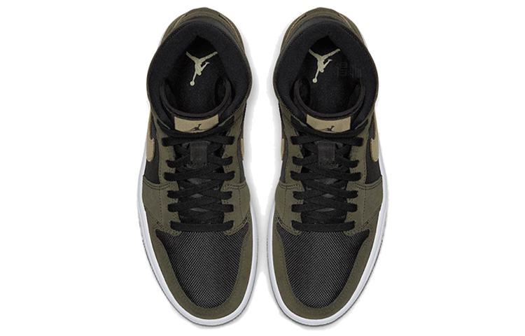Женские кроссовки Jordan Air Jordan 1 Mid Olive Green (оливковый) — 橄榄绿 — фото 4