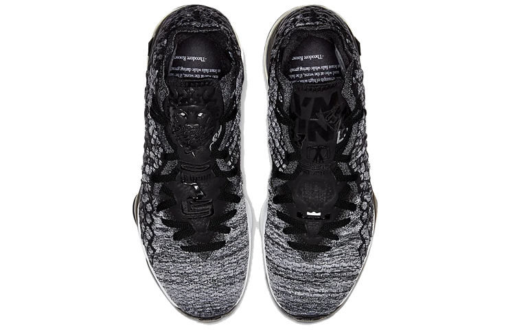 Мужские кроссовки Nike Lebron 17 (черно-серые) — фото 4