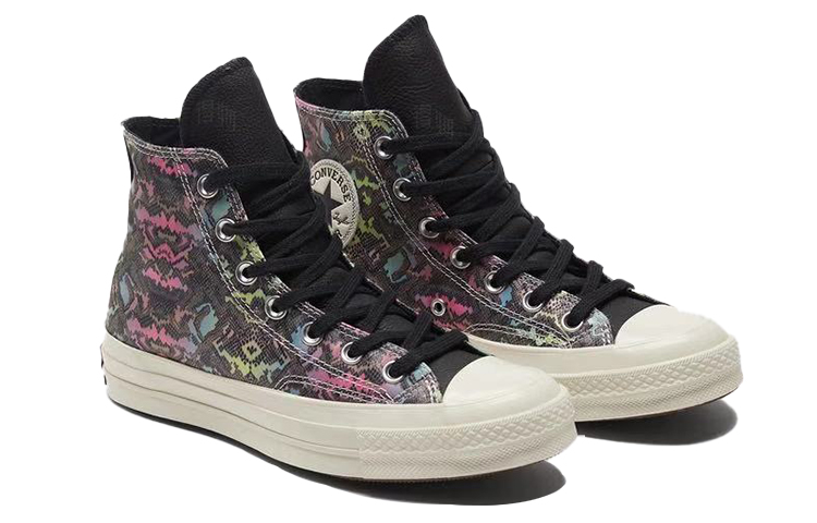 Женские кеды Converse 1970s Chuck Tayllor All Star (черно-разноцветные) — 黑/彩色 — фото 3