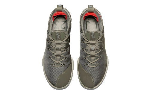 Мужские кроссовки Nike Lebron 14 low "Dark Stucco" 14 OG (серый / красный) — фото 3