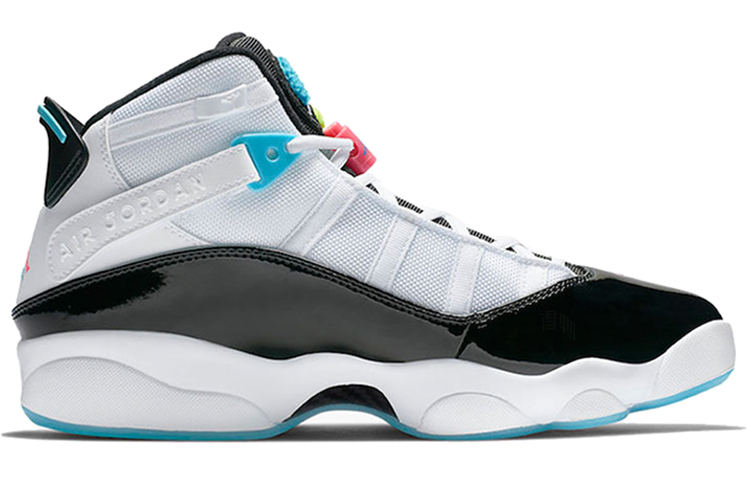 Мужские кроссовки Jordan Air Jordan 6 Rings (бело-синие) — фото 2