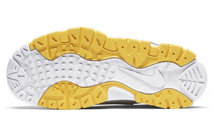 Женские кроссовки Nike Air Barrage Mid (бело-желтые) — фото 5