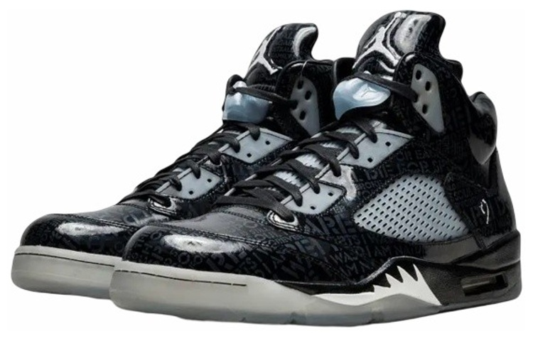 Мужские кроссовки Jordan Air Jordan 5 Retro Doernbecher (черно-бело-черные) — Чёрный / белый / чёрный — фото 3