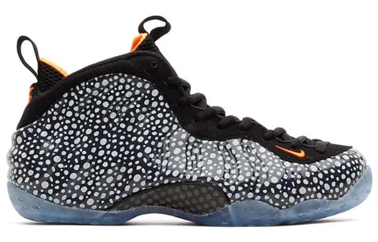 Мужские кроссовки Nike Foamposite One Safari (черно-серые) — фото 2
