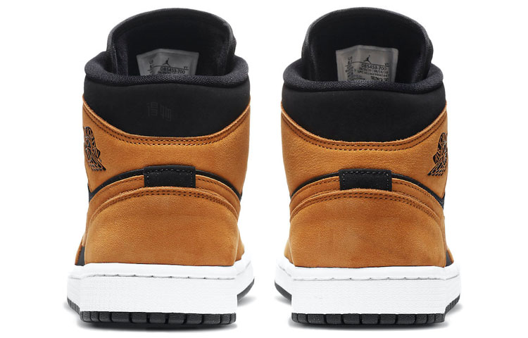 Женские кроссовки Jordan Air Jordan 1 Mid SE "Desert Ochre" (черно-коричневые) — Чёрный / коричневый — фото 5