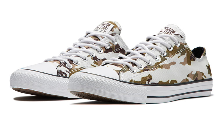 Кеды Converse Chuck Taylor All Star ALLOVER CAMO LOW TOP (бело-серые) — Белый / серый — фото 3