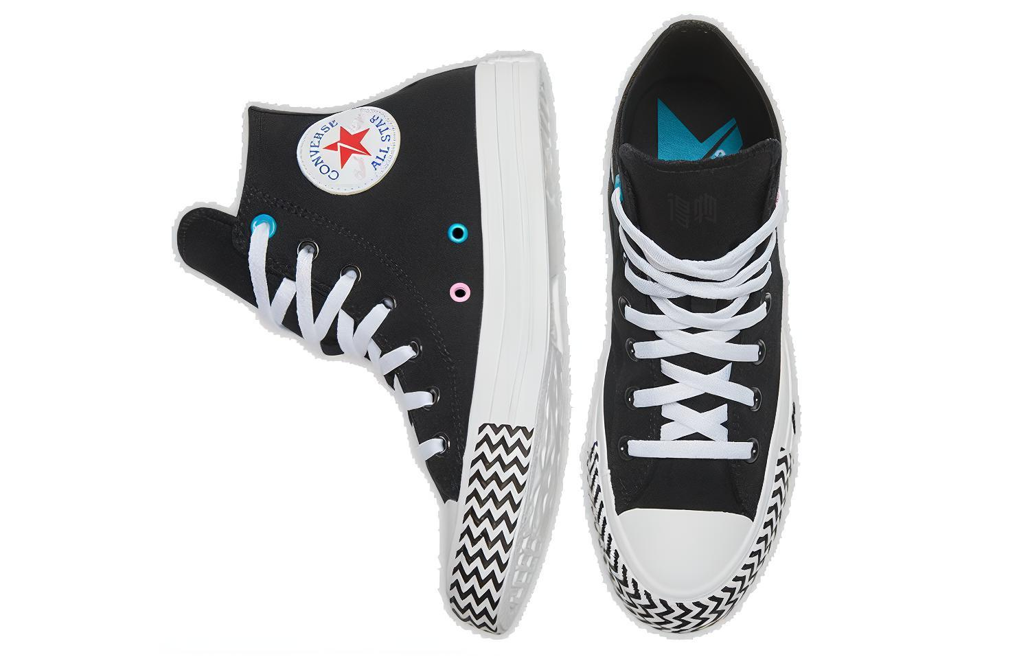 Женские кеды Converse Chuck Taylor All Star Voltage High Top (черные) — Чёрный — фото 4