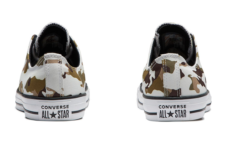 Кеды Converse Chuck Taylor All Star ALLOVER CAMO LOW TOP (бело-серые) — Белый / серый — фото 5