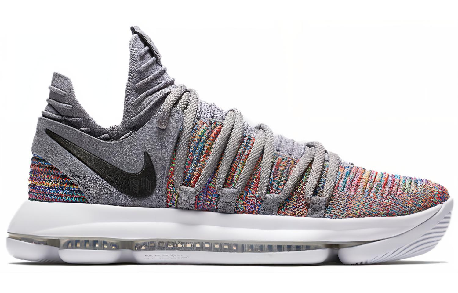 Мужские кроссовки Nike KD 10 Multi-Color EP 10 (разноцветный / серый) — 花色/灰 — фото 2