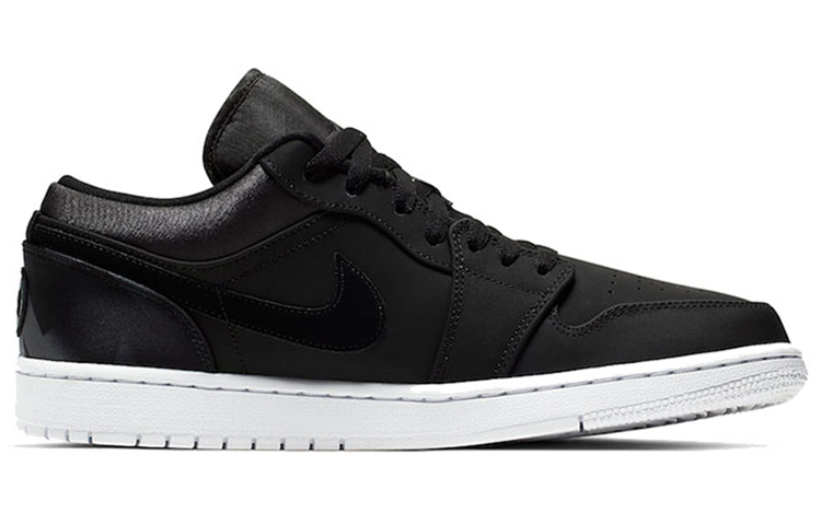 Мужские кроссовки Jordan Air Jordan 1 Low "PSG" (черные) — фото 2