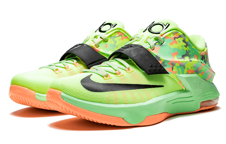 Мужские кроссовки Nike KD 7 (зелено-камуфляжный) — фото 3