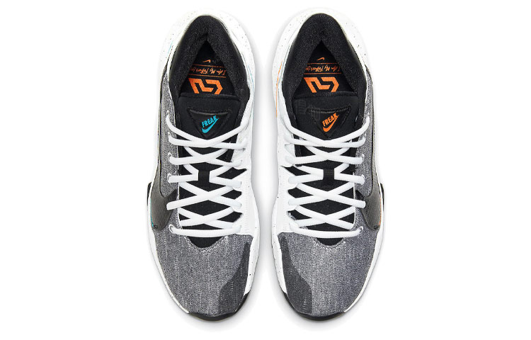 Мужские кроссовки Nike Freak 2 Zoom TPU (белый / черный) — Белый / чёрный — фото 4