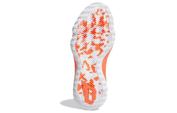 Мужские кроссовки adidas D lillard 6 (оранжевый и белый) — Оранжевый / белый — фото 6