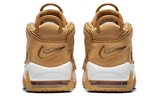Кроссовки Nike Air More Uptempo flax (желто-белые) — Жёлтый / белый — фото 4