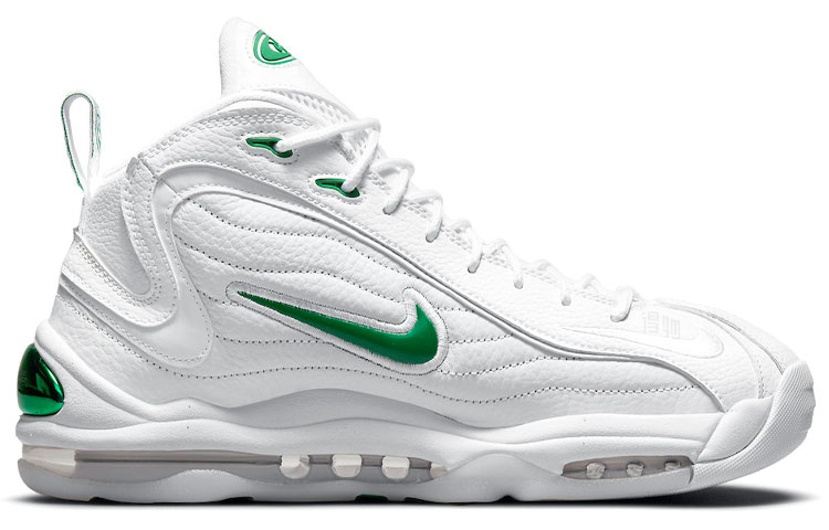 Мужские кроссовки Nike Air Max Uptempo Total (бело-зеленые) — Белый / зелёный — фото 2