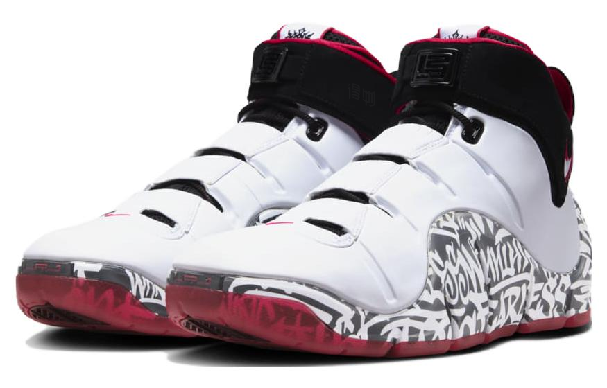 Мужские кроссовки Nike Lebron 4 "Graffiti" (белые) — Белый — фото 3