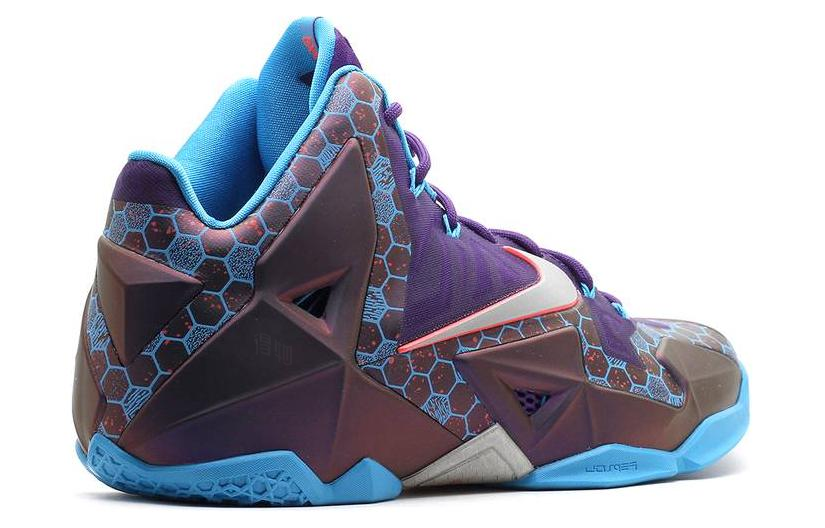 Мужские кроссовки Nike Lebron 11 Summit Lake Hornets (сине-фиолетовые) — 紫/反光银/深湖蓝 — фото 3