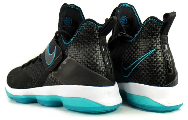 Мужские кроссовки Nike Lebron 14 (черный / синий) — Чёрный / синий — фото 3