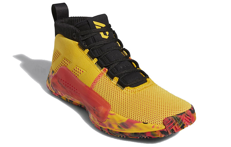 Мужские кроссовки adidas D lillard 5 (желтые) — фото 3