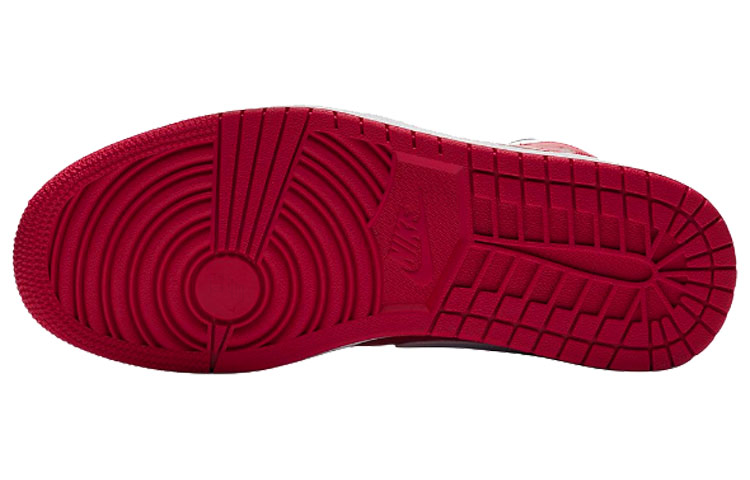 Мужские кроссовки Jordan Air Jordan 1 Mid (бело-черно-красные) — Белый / чёрный / красный — фото 5