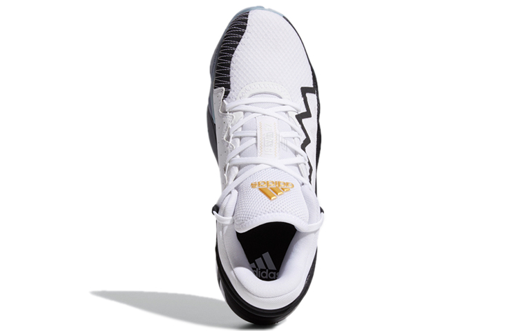 Мужские кроссовки adidas D.O.N. Issue #2 Gca (бело-черные с золотым) — Белый / чёрный / золотой — фото 5