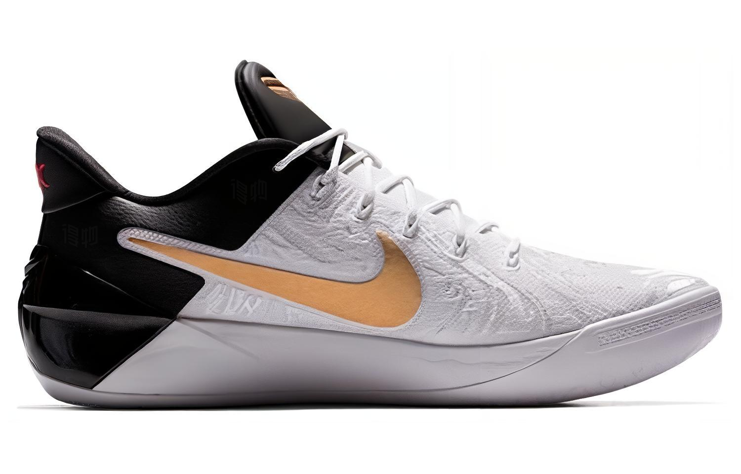 Мужские кроссовки Nike Kobe AD BHM ID AD (черно-бело-золотые) — Чёрный / белый / золотой — фото 2