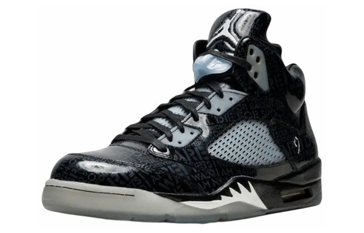 Мужские кроссовки Jordan Air Jordan 5 Retro Doernbecher (черно-бело-черные) — Чёрный / белый / чёрный — фото 2