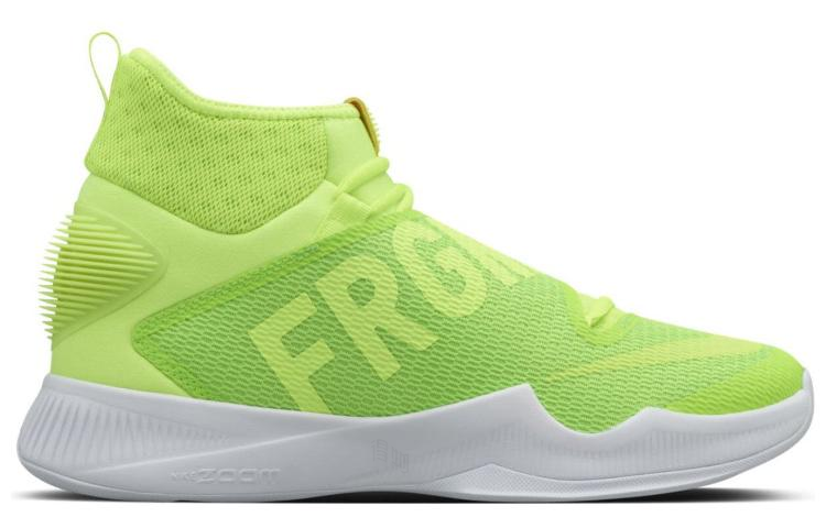 Баскетбольные кроссовки Nike HyperRev 2016 Fragment Volt (салатовые) — 伏特/白 — фото 2