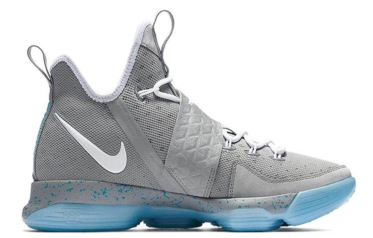 Мужские кроссовки Nike Lebron 14 MAG (серые) — фото 2