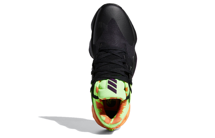 Кроссовки adidas Harden Vol. 4 (черный / зеленый / оранжевый) — Чёрный / зелёный / оранжевый — фото 5