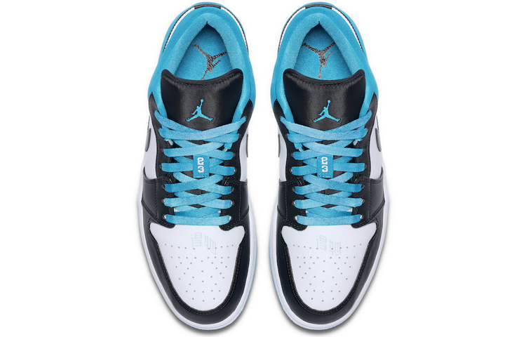 Мужские кроссовки Jordan Air Jordan 1 low“laser blue” (синий) — Чёрныйсиний — фото 4