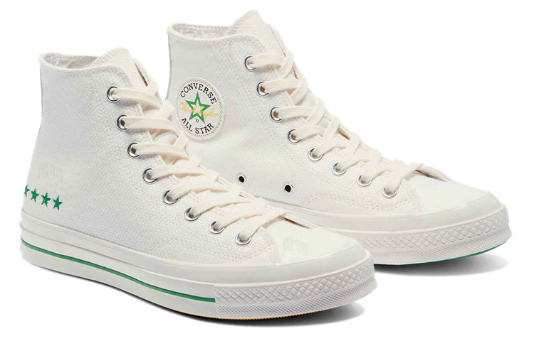 Кеды Converse Chuck Taylor All Star (бело-зеленые) — фото 3