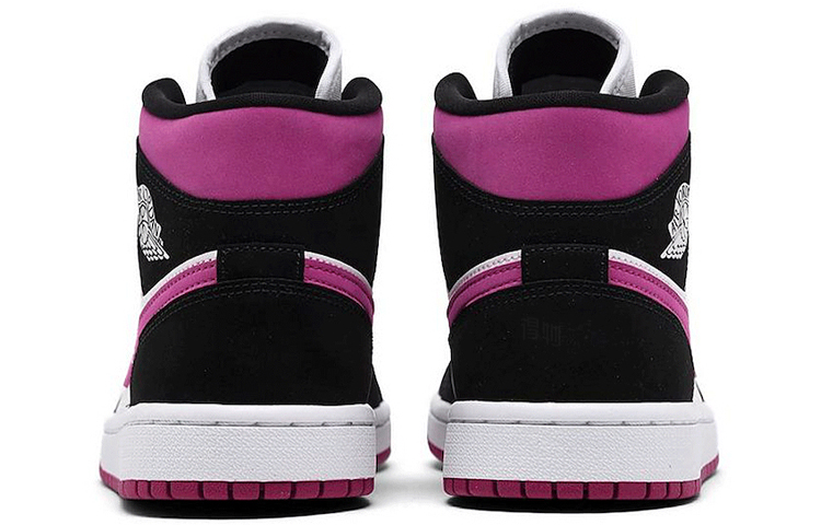 Женские кроссовки Jordan Air Jordan 1 Mid Magenta (черно-фиолетовые) — Чёрныйфиолетовый — фото 4