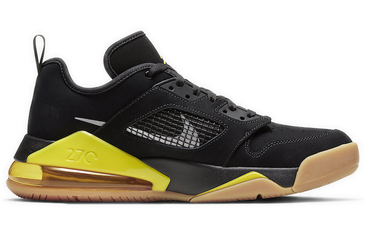 Мужские кроссовки Jordan Mars 270 Low "Thunder" (черно-желтые) — Чёрныйжёлтый — фото 2