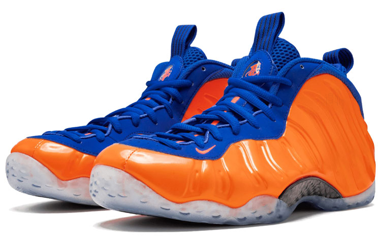 Мужские кроссовки Nike Foamposite One OG (сине-оранжевые) — 腥红/宝蓝 — фото 2
