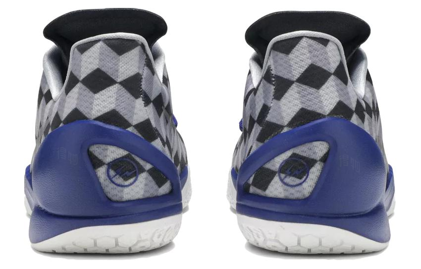 Мужские кроссовки Nike Hyperchase Fragment Geometric (серо-синие) — 狼灰/皇家蓝色/白 — фото 4