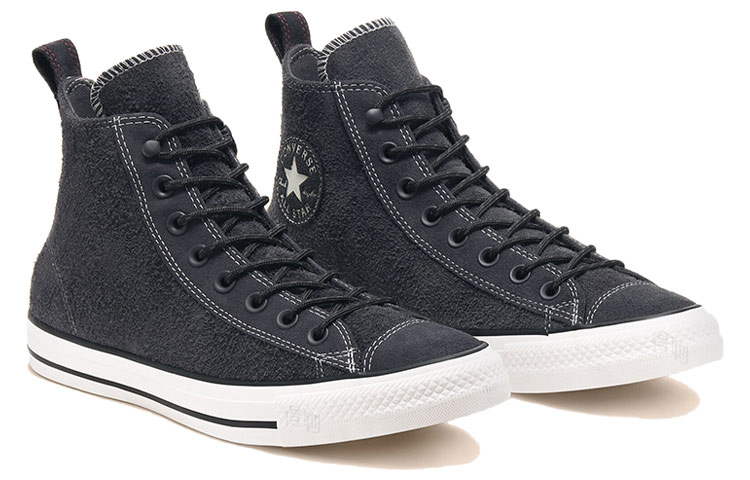 Кеды Converse Chuck Taylor All Star Suede High Top (черные) — Чёрный — фото 3