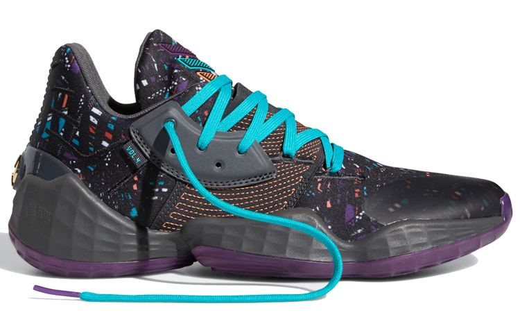Мужские кроссовки adidas Harden Vol. 4 (черно-серый) — Чёрный / серый — фото 2