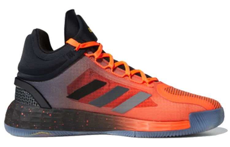 Мужские кроссовки adidas D rose 11 (черно-оранжевые) — фото 2